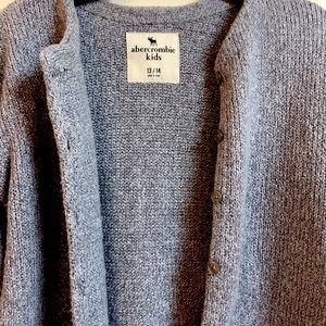 Abercrombie kids Girls school sweater size 13/14 grey new with tags